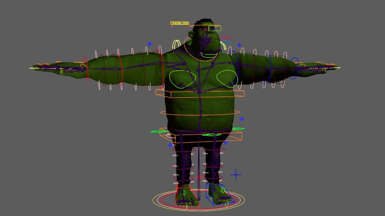 Game Animation Rig toon goon Character Game Rig Free (MAYA) — Animation Rigs on anima.to