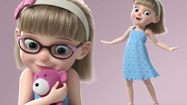 Cartoon Girl Rigged